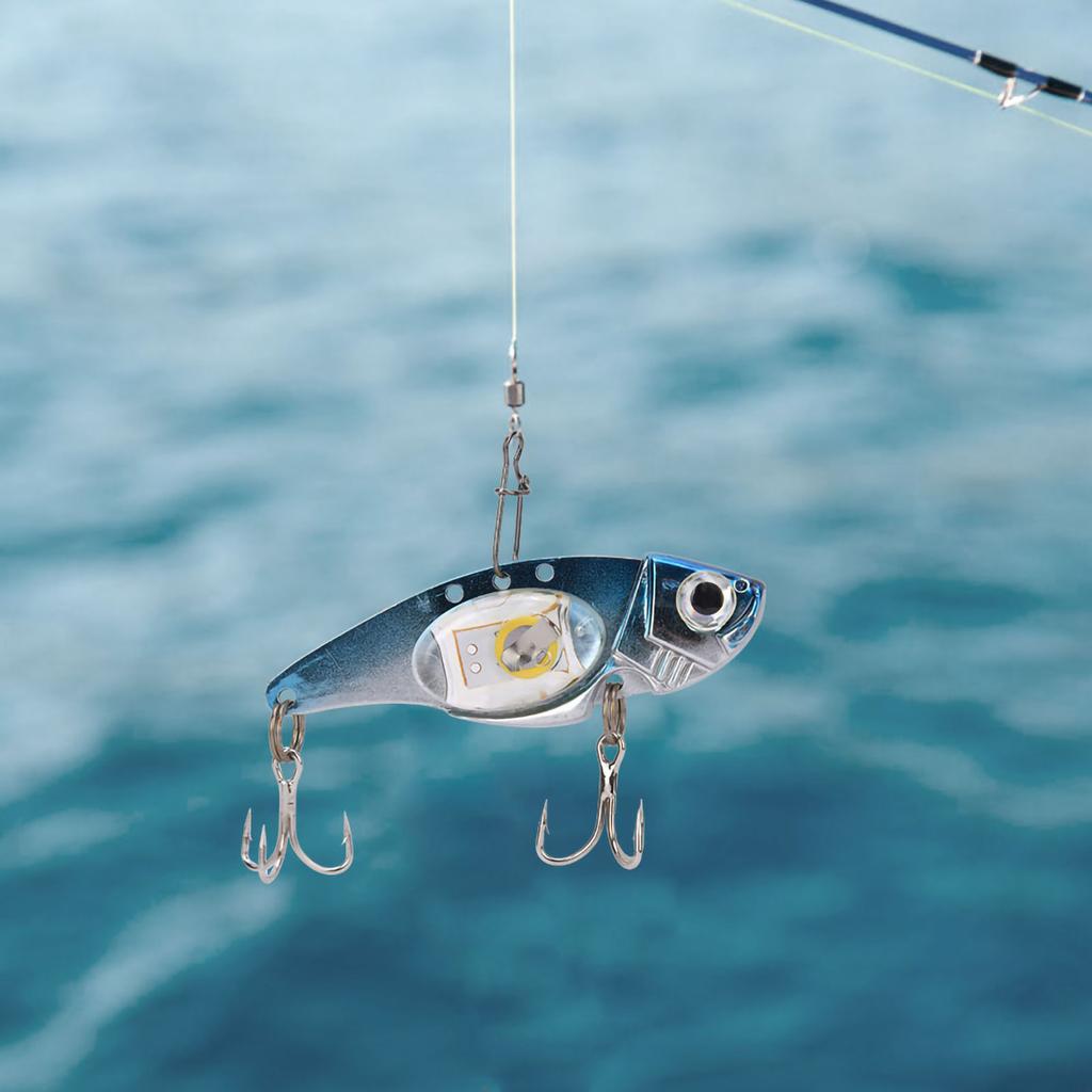 2 Pcs LED Underwater Fishing Lure Light Night Lamp Attractor Bait Fish Tool Accessories