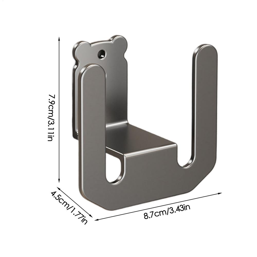 Wall-mounted punch free garage storage rack Door Wall Mounted Hanger Hook Heavy Load Rack Kitchen Bathroom Organizer Holder
