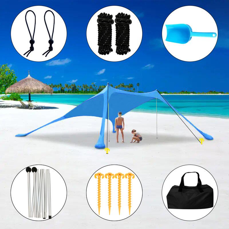 

Пляжная палатка Портативный навес для кемпинга и защиты от солнца 200*160*150CM