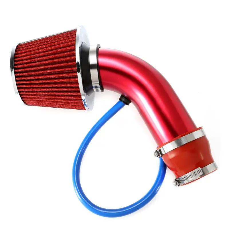 76mm 3 Inch Universal Car Air Intake Modified Kit Aluminum Air Intake Filter Tube Full Set Turbo Air Filter Cone High Flow