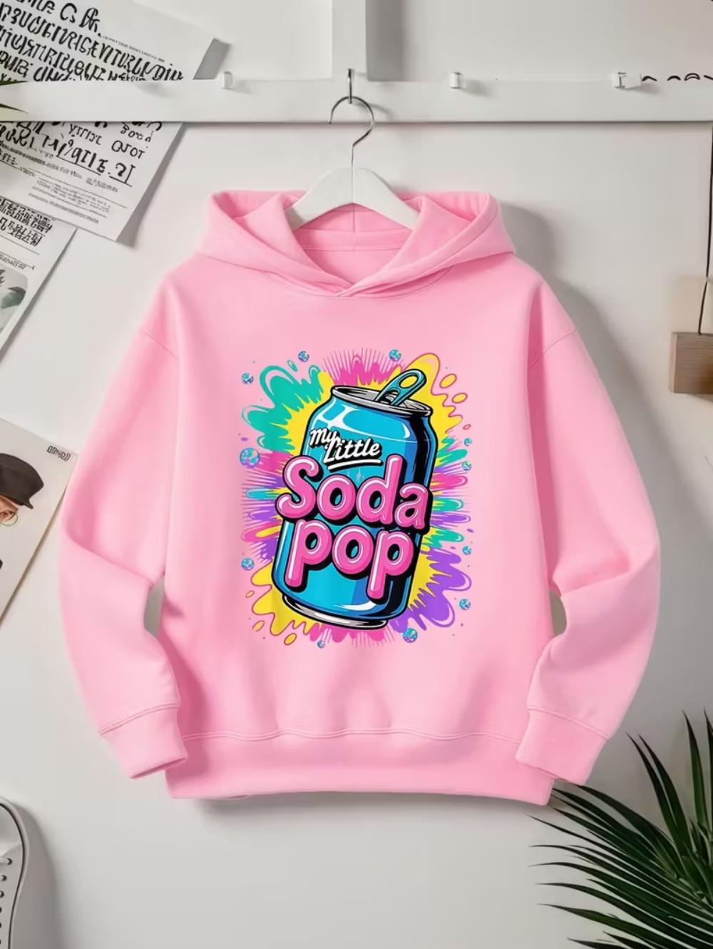 My Little Soda Pop Kids Hoodies K-Pop Music Korean Anime Sweatshirt Hip Hop Boys Clothes Gift Cute Saying Tee Loose Children Top 100