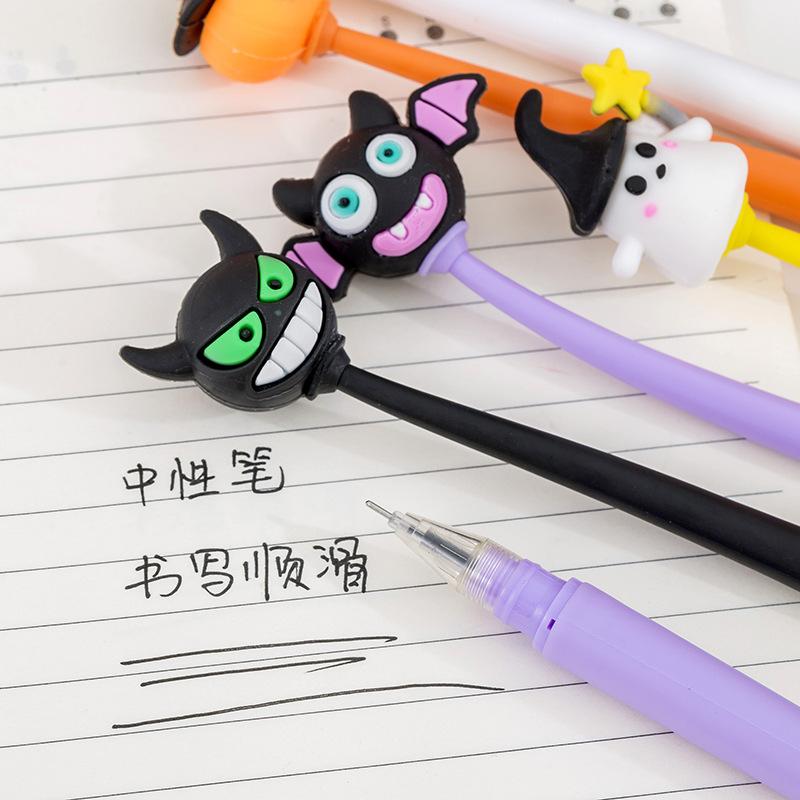 5/10/20/30Pcs Halloween Bat Ghost Pumpkin Shake Neutral Pen Student Gifts Prizes Writing Supplies Stationery Back To School
