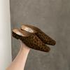 Bailamos Autumn Round Toe Women Slippers New Brand Shallow Slip On Ladies Casual Flat Shoes Soft Dress Slides Mujer