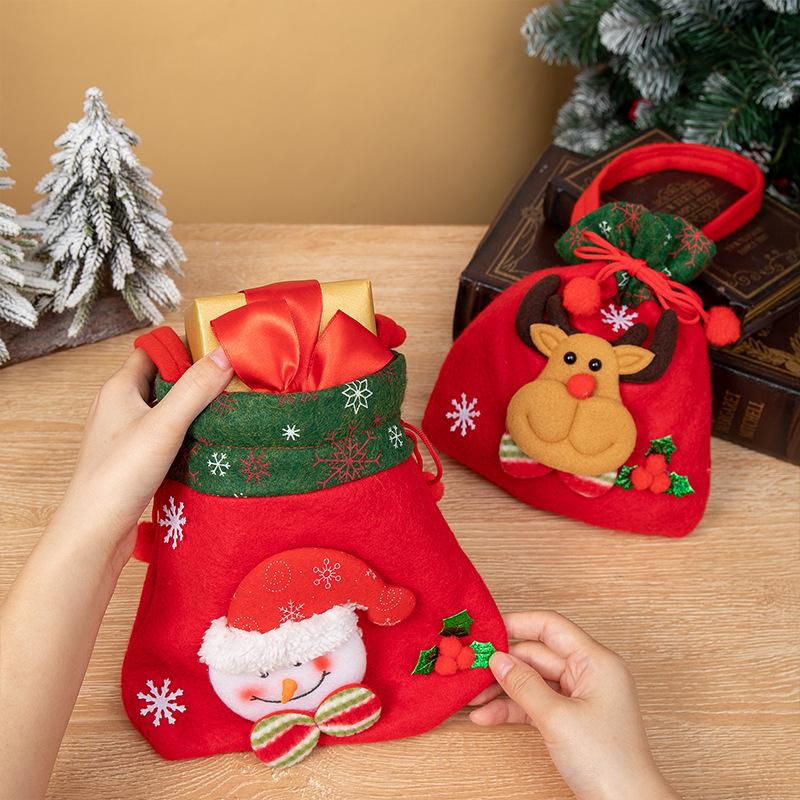 Christmas Gift Antler Apple Bag for Children Christmas Eve Packaging Santa Gift Box for Male and Female Friends and Best Friends