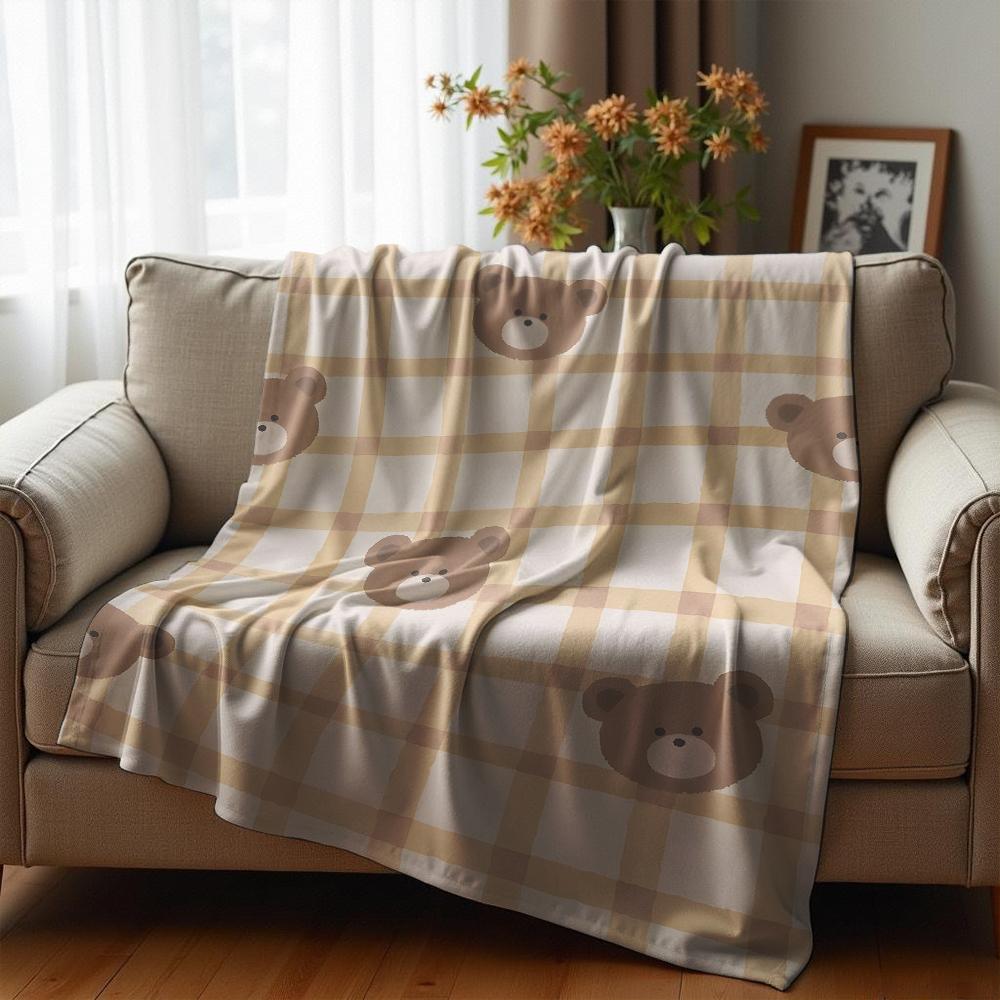 Cream Candy Cane Branch Soft Flannel Blanket Breathable Warm Throw for Office Car Sofa Kids Room Birthday Xmas Gift