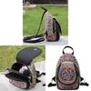 Canvas Vintage Embroidered Backpack With Floral Pattern For Casual Travel And Girls