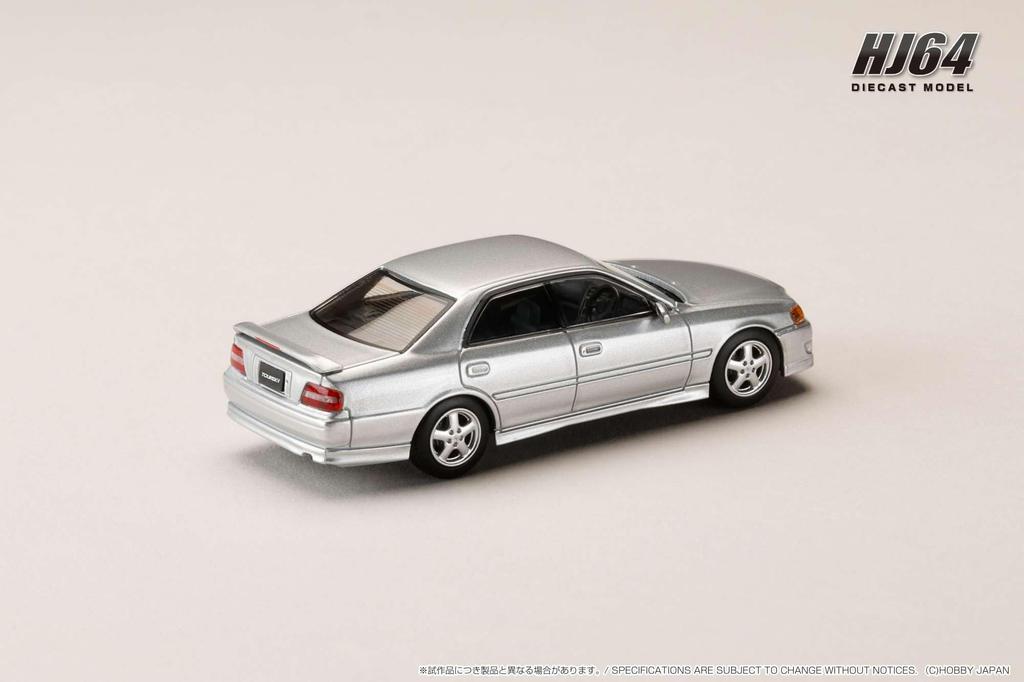 Hobby Japan HJ64 Toyota Chaser Tourer V Early Version Silver Metallic Finished Model HJ641072S 1/64 (JZX100) (1996)
