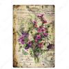 Frisch geschnittene Blumen Vintage Metallblechschild Wandplakette für Floristen Garten Hinterhof Café Familiengeschenk Dekoration N
