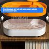 Water Pump Bird Bath Tub for Small Companion Birds, Plastic Bath Tray with Clear Wall for Routine Indoor Cleaning
