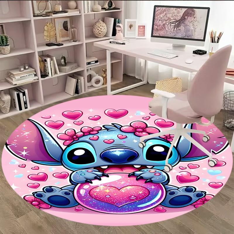 1pc S-Stitch18 Carpet, Round Rug, Comfortable, Suitable for Entryways, Living Rooms, Office, And Bedrooms, Christmas Decoration