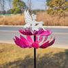 Iron Art Garden Flower Fairy Sculpture Rotating Gardening Plug Metal Windmill  Courtyard