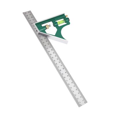 Multi Functional 300mm Combination Square Angle Ruler 45/90 Degree With Bubble Level