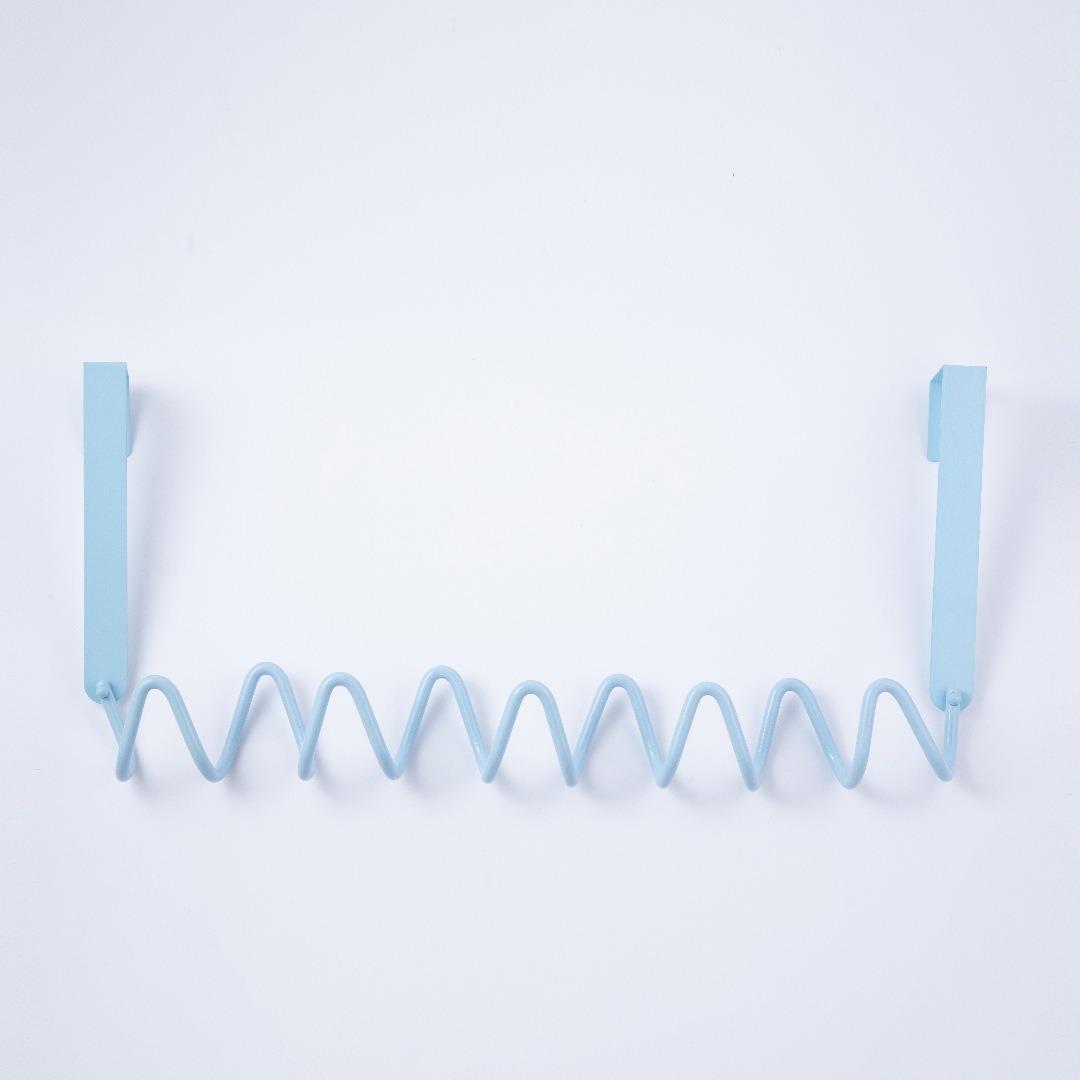 

Декоративный крючок для одежды и шляпы на дверь - Волновой дизайн, легкая роскошь 3 hooks with matching screws and back mount синий