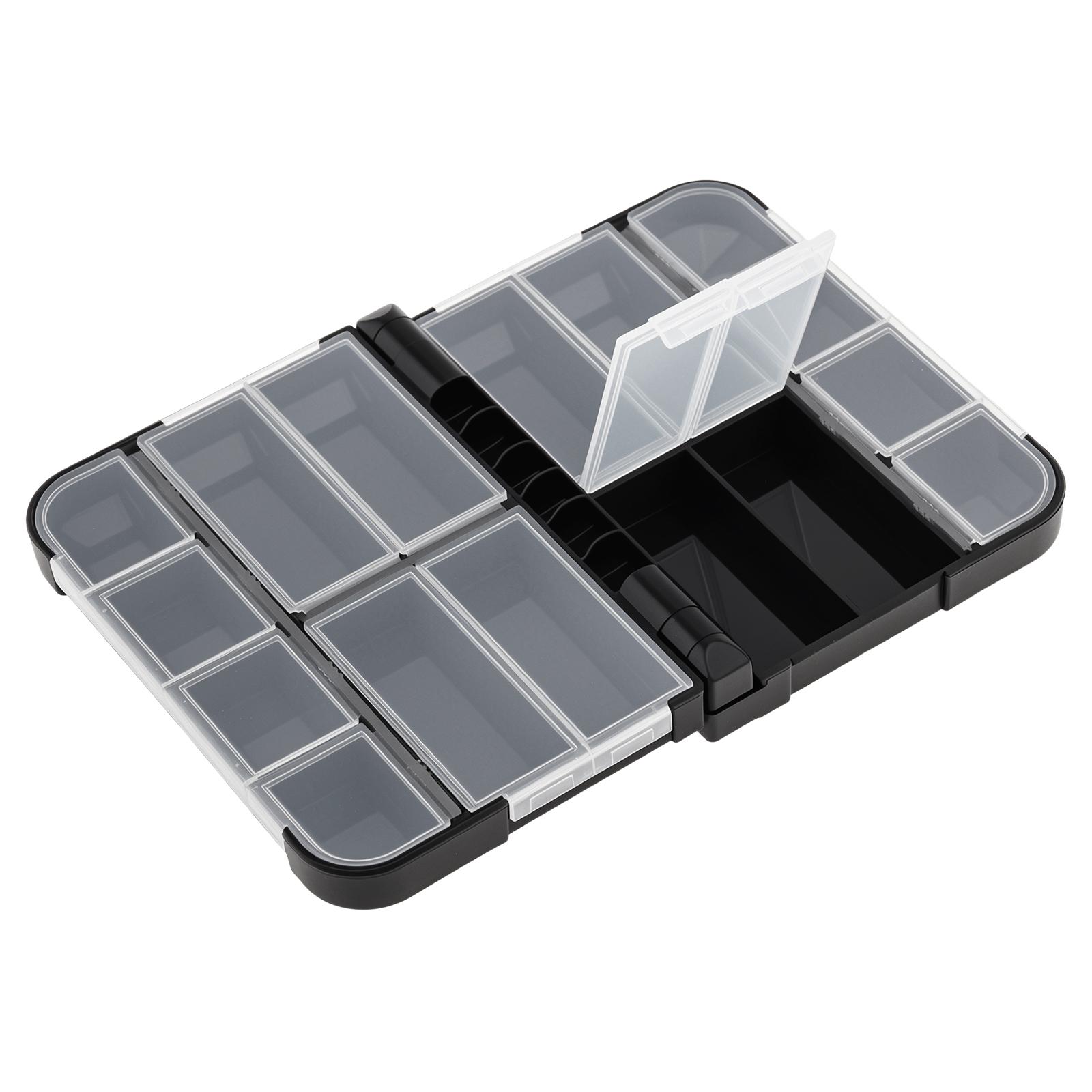 

Пластиковый органайзер с 16 отделениями для карповой рыбалки, коробка для хранения рыболовных снастей для крючков, вертлюжков, дробинок и аксессуаров