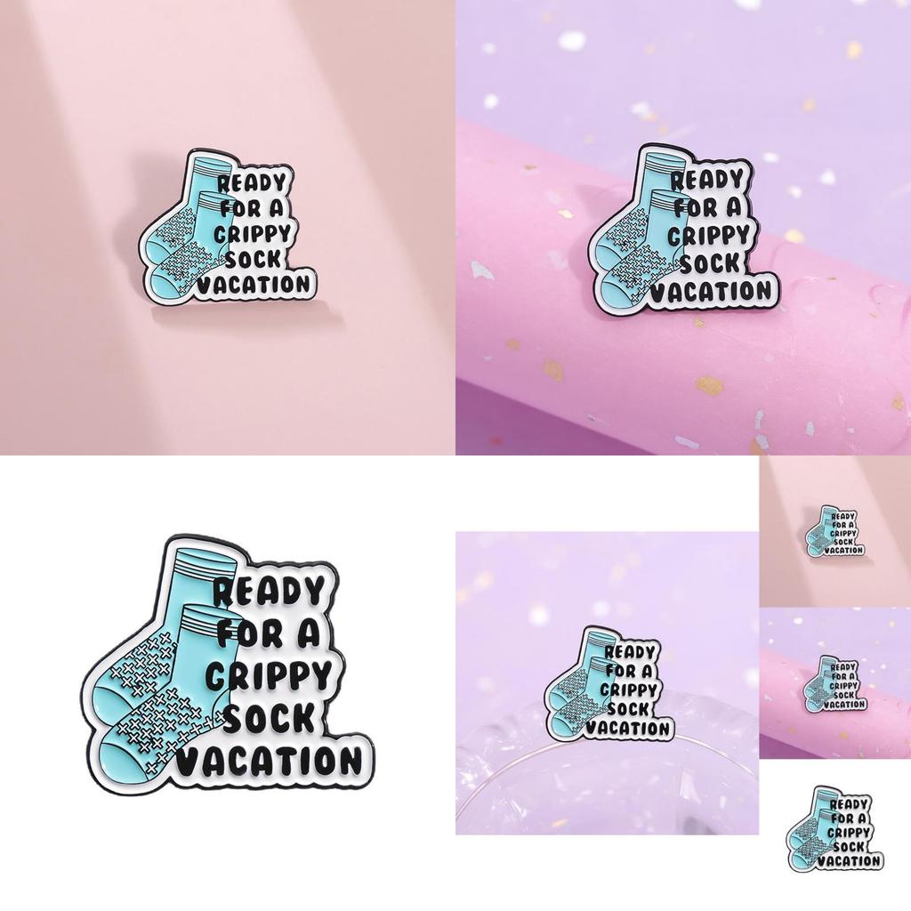 Playful Metal Badge Brooch In Fun Cartoon Sock Design Ideal For Summer Fashion Accessories