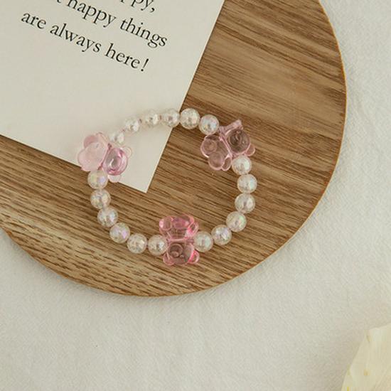 

Gradient Pink Ethnic Style Bracelet - Imitation Jade Crystal Glass for Women 1 Piece