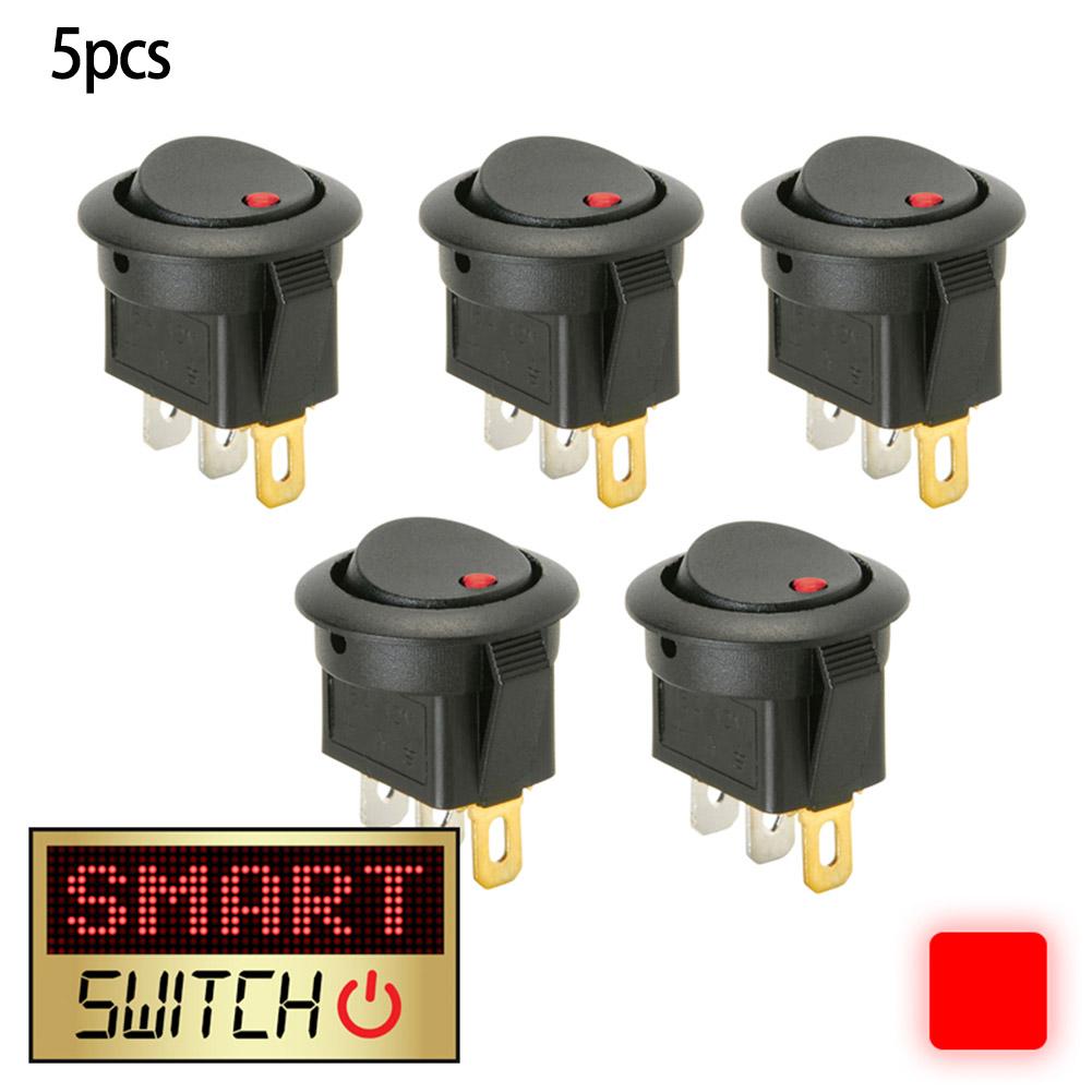 LED Round Switch For Additional Electronics Round Rocker
