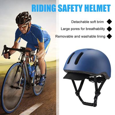 Bike Cycling Helmet Baseball Cap Anti UV Safety Bicycle Helmet Adjustable Chin Strap Men Women Road Bike Helmet For MTB Skating