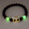 1 PC Matching Bracelets Couples Women Men Luminous Cute Cat Friendship Bracelete Black White Cat Head Bead Strand Bracelet