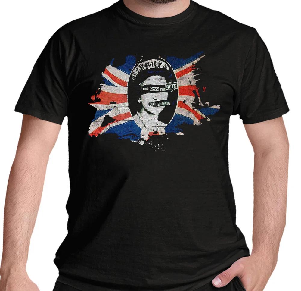 Official Sex Pistols T Shirt God Save The Queen Flag Union Jack Punk Anarchy New S