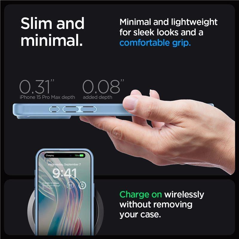 Etui Spigen Ultra Hybrid Na Iphone 15 Pro Max - Jasnoniebieskie