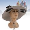 Detachable Sun Fan Hat 3 Speeds   UPF50 Breathable Wide Brim Sun Bucket Hat with 2 Solar Fan for Men