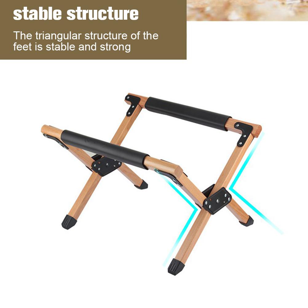 Outdoor Wooden Cooler Stand Folding Ice Bucket Rack Large Capacity Wood Mount for Camping Barbecue
