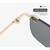 Frameless Design Cut Edge Sunglasses Latest Summer Traveling Sun Visors for Women's Transparent Multi-color Lenses UV400 for Women Sunglasses