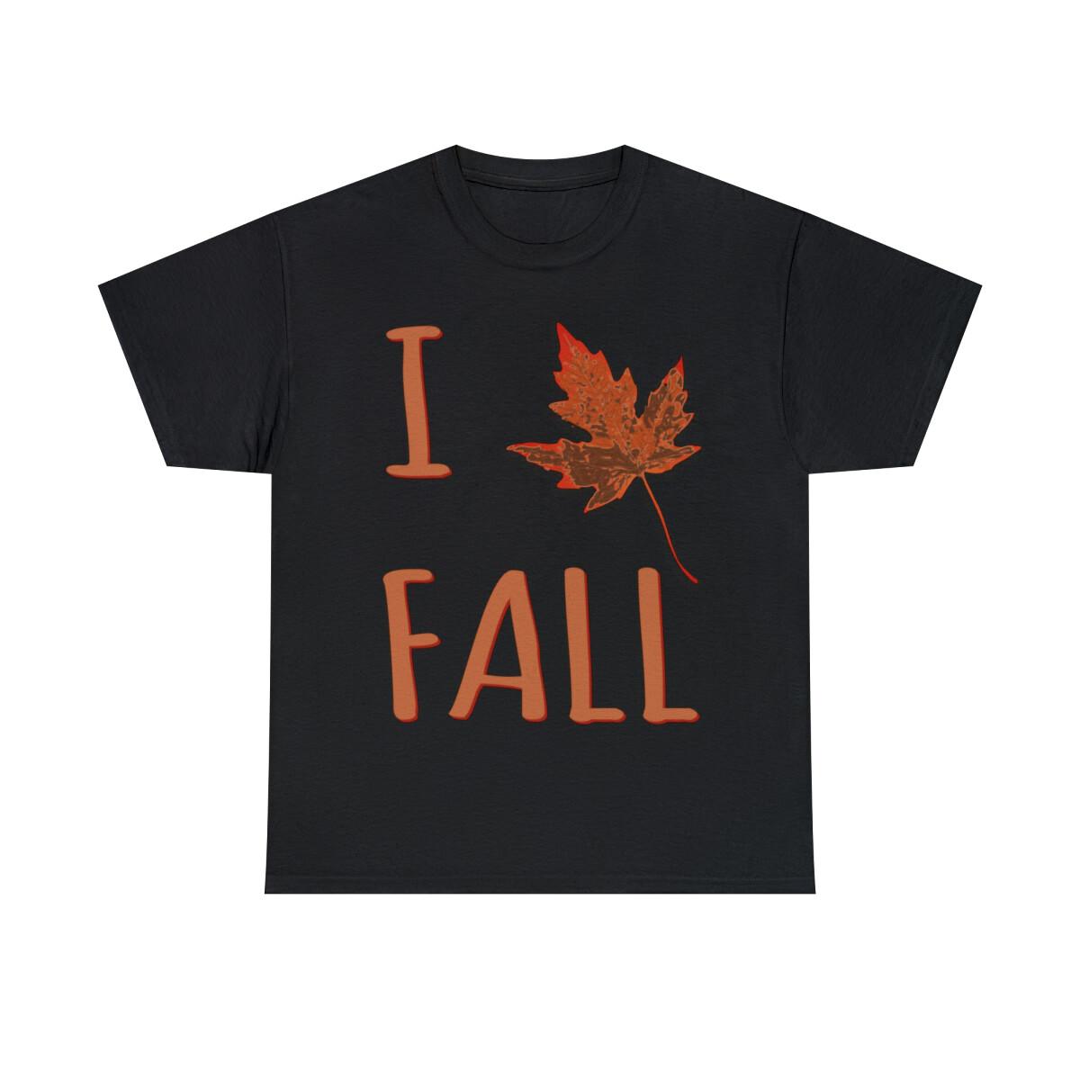 I Love Fall Graphic Tee Shirt, S-5XL XXXXL