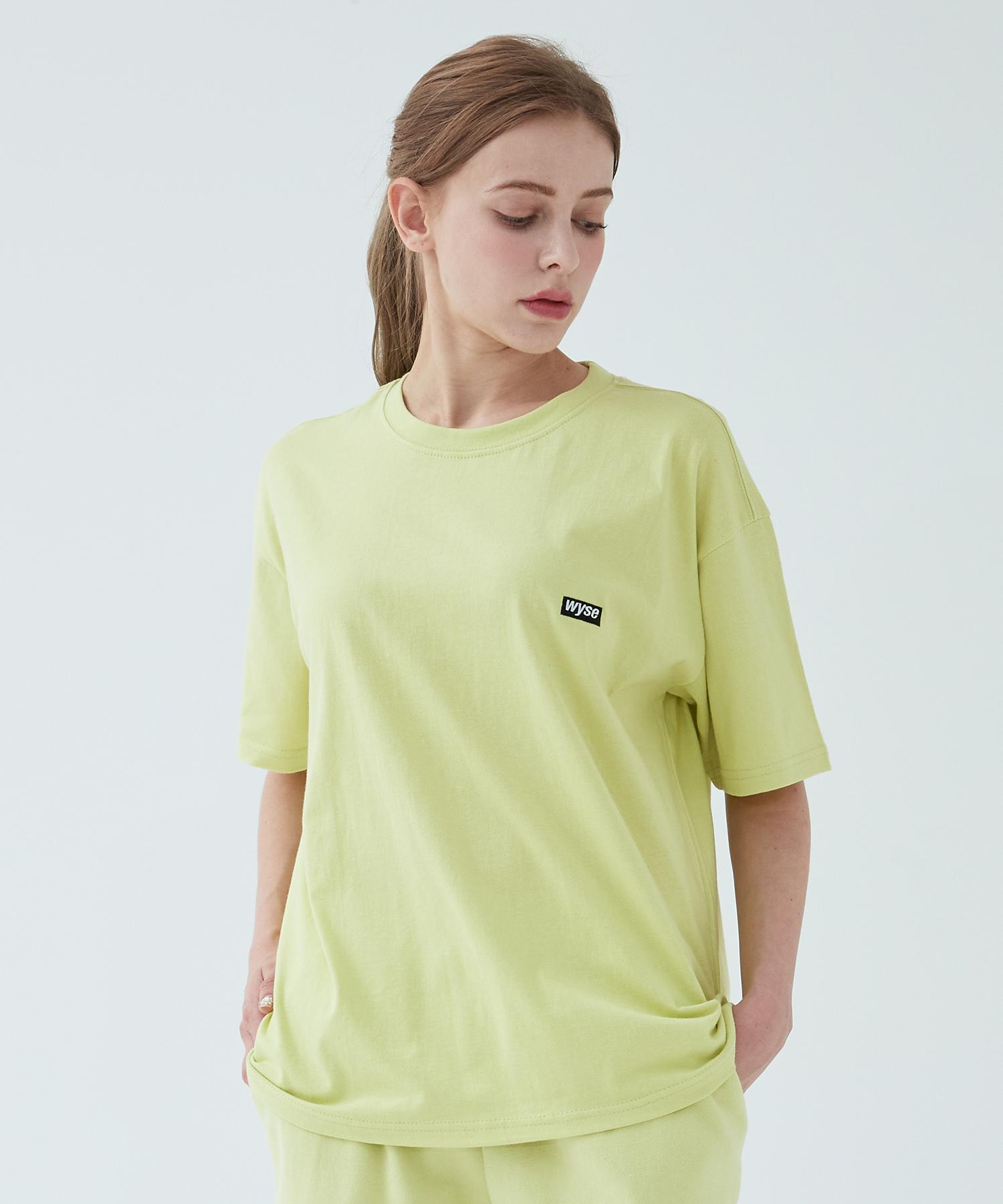 Wise Basic Logo T-Shirt (Neon Yellow) M
