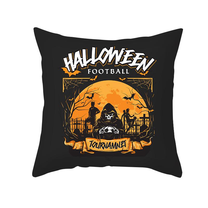 Cushion Cover 45x45 Horror Pumpkin Printed Halloween Decorative Sofa Cushions Pillowcases Polyester Home Decor Pillowcover
