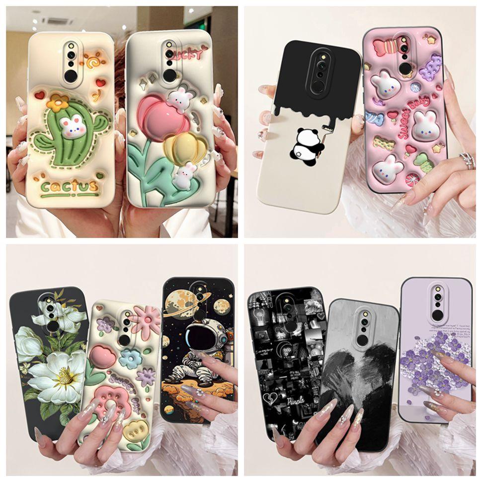 For Xiaomi Redmi 8 2019 Case 6.22" Luxury Flower Painted Cover Soft TPU Shockproof Phone Case For Xiaomi Redmi 8 Redmi8 Bumper