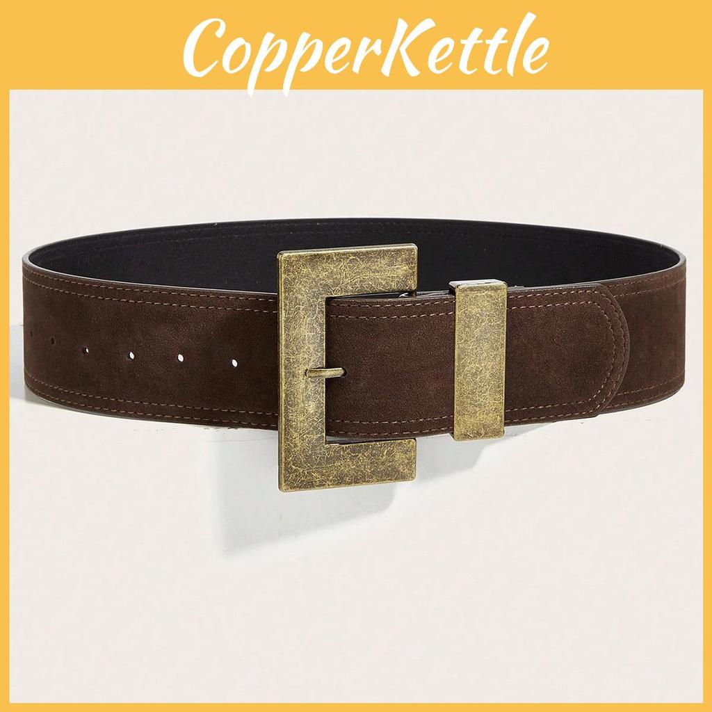 Style Rivet Leather Belt With Alloy Pin Buckle For Casual Outfits And Street Fashion