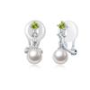 Peridot Earrings for Silver August Everyday Anniversary FH.bird Women, Pearl, Wedding, Swinging, Painless, Hypoallergenic, 925, Cute, Birthstone,