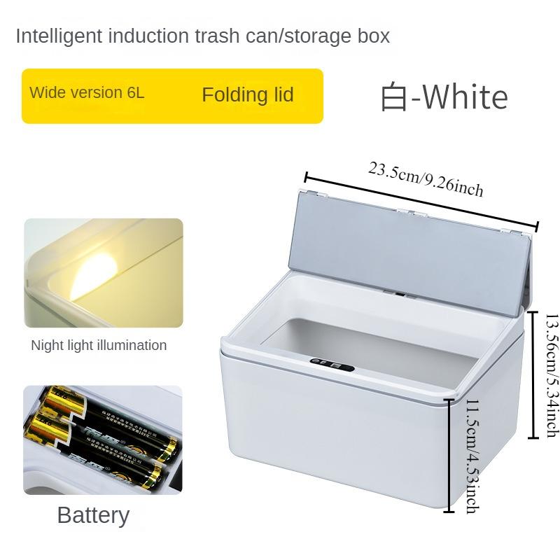 

Интеллектуальный мини настольный мусорный бак автоматический бесконтактный инфракрасный датчик движения мусорный бак автомобильный мусорный контейнер портативное хранилище для кухни 6L