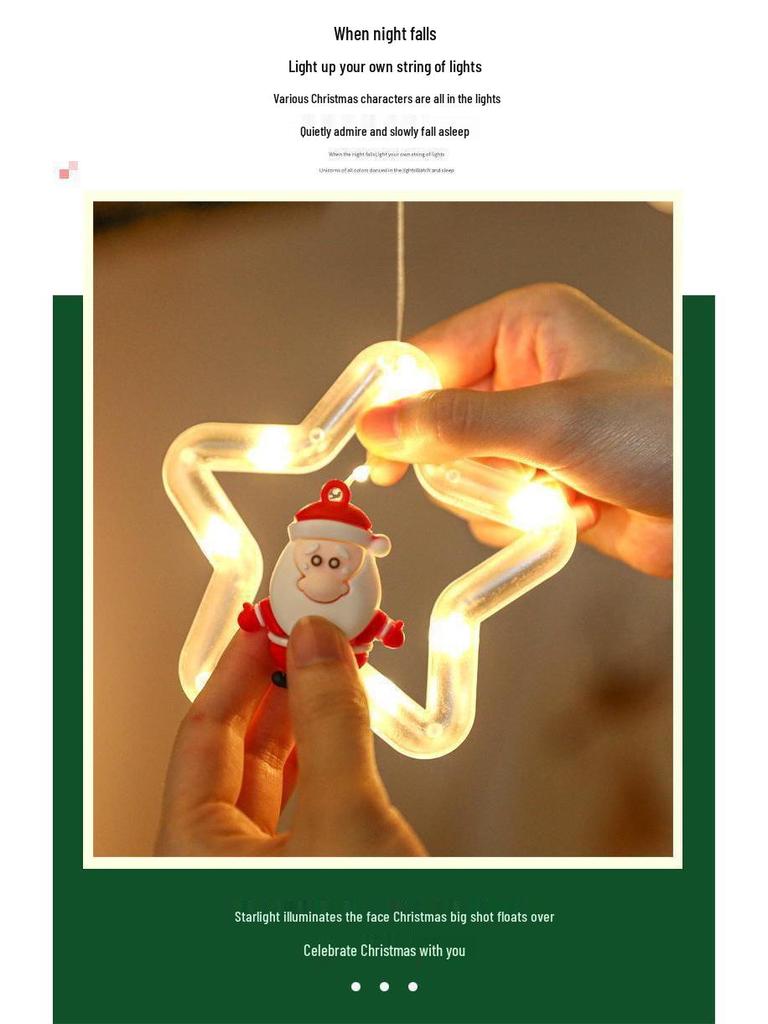 USB LED Icicle String Lights with Star & Curtain Design for Christmas