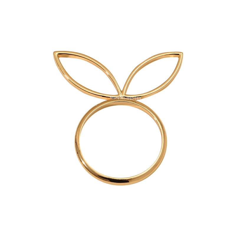 1/6 szt. Pierścienie na serwetki z króliczymi uszami, pierścienie-klamry na serwetki z głową królika, na Święta Wielkanocne, wesele, przyjęcie, dekoracja stołu jadalnego