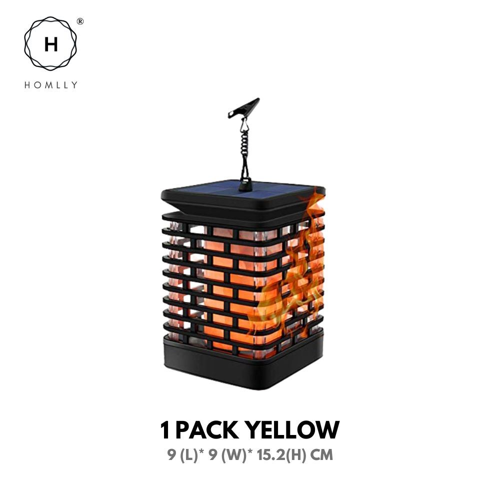 HOMLLY Outdoor Solar Lantern Lamp (Real Flame Mode)