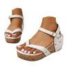 Wide Sandals For Women Size 9 Women'S Wedge Heel Thick Sole Beach Casual Sandals Toe Nail Decorated Sandals Shoes For Woman