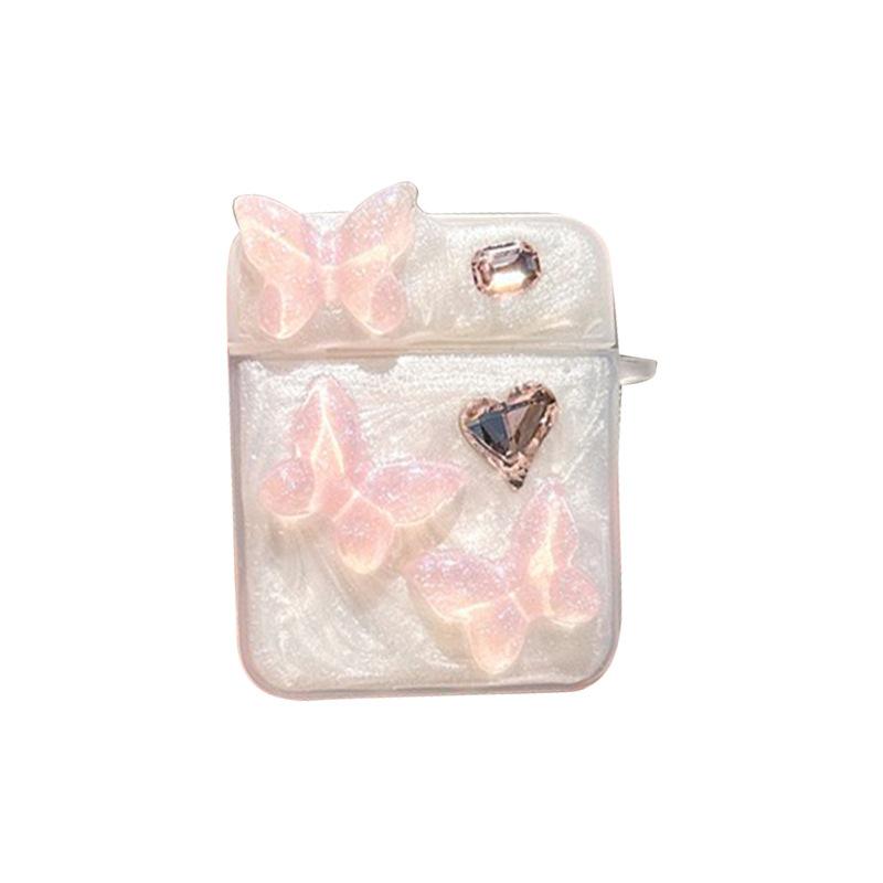 Applicable To Airpodspro2 Glitter Rhinestone Three-Dimensional Suitable For 3Rd/4Th Generation Butterfly Apple Bluetooth Headset Cover Protective Case