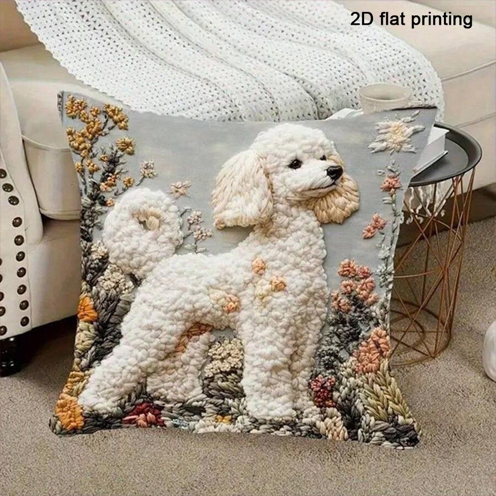 1pc Adorable Animal-Patterned 2D Flat Printing Pillowcases Sofa Bed Cushion Cover Home Bedroom Decoration