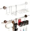 Waterproof Suction Cup Bathroom Shelf Luxury Style Wall Mount Storage Holder  Cosmetics Storage