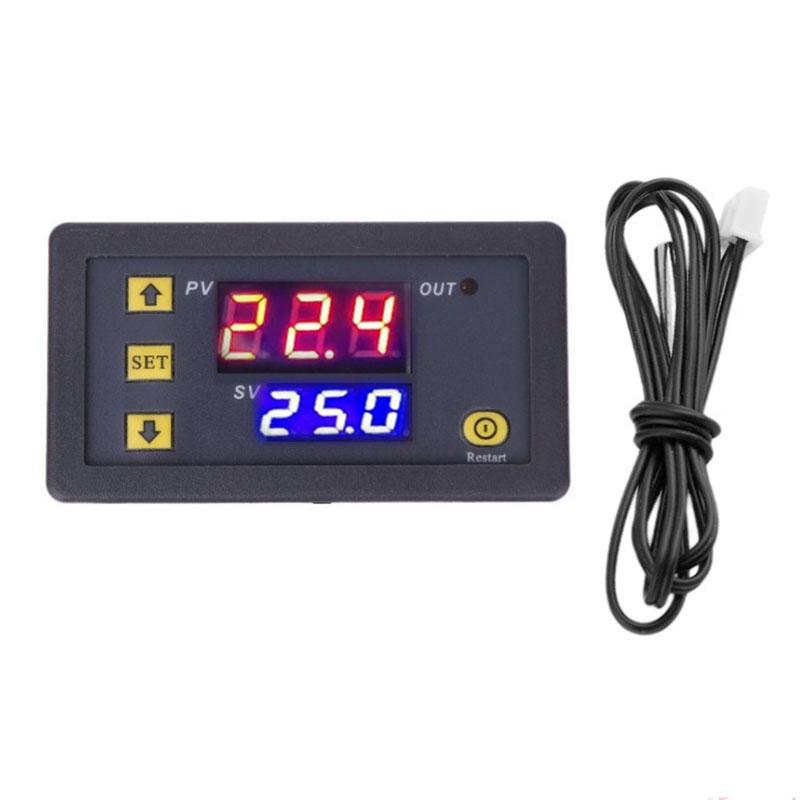 DC 12V Mini Digital Temperature Controller 12V 24V 220V Thermostat Regulator Heating Cooling Control Thermoregulator With Sensor