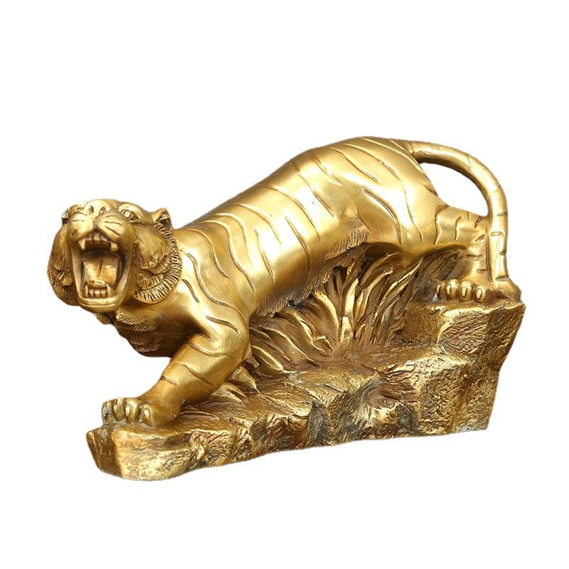 Messing Sternzeichen Tiger Ornament Handwerk Geschäft Büro Wohnzimmer Heimdekoration Ausstellungseröffnung Geschenk