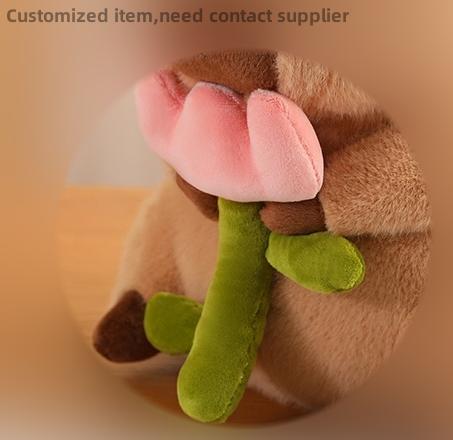 Dropshipping Robbing DogPlush Toy Stuffed Trick Capibara Black Masked Puppy Dog Plush Toys for Kids Birthday Gift for Boy