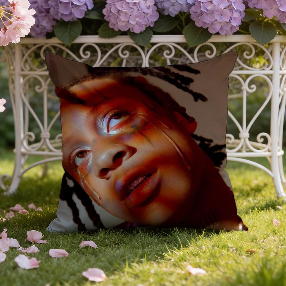 Rapper T-Trippie R-Redd Cushion Cover Home & Car Dual-Scene Pillow Cover: Reversible for Premium Comfort