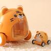 1 Piece Montessori Cartoon Tiger Cars Baby Cute Animal Catapult Car Toy Toddler 2 In 1 Combine Interactive Toys For Kids Gift