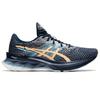 Asics Women's Novablast 1 Pixel Noise French Blue Champagne Running Shoes 1012B006-400