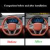 For BYD Tang L ATTO 8 Car Steering Wheel Cover Napa Leather Ultra-thin Anti Slip Car Handle Covers Interior Decor Accessories
