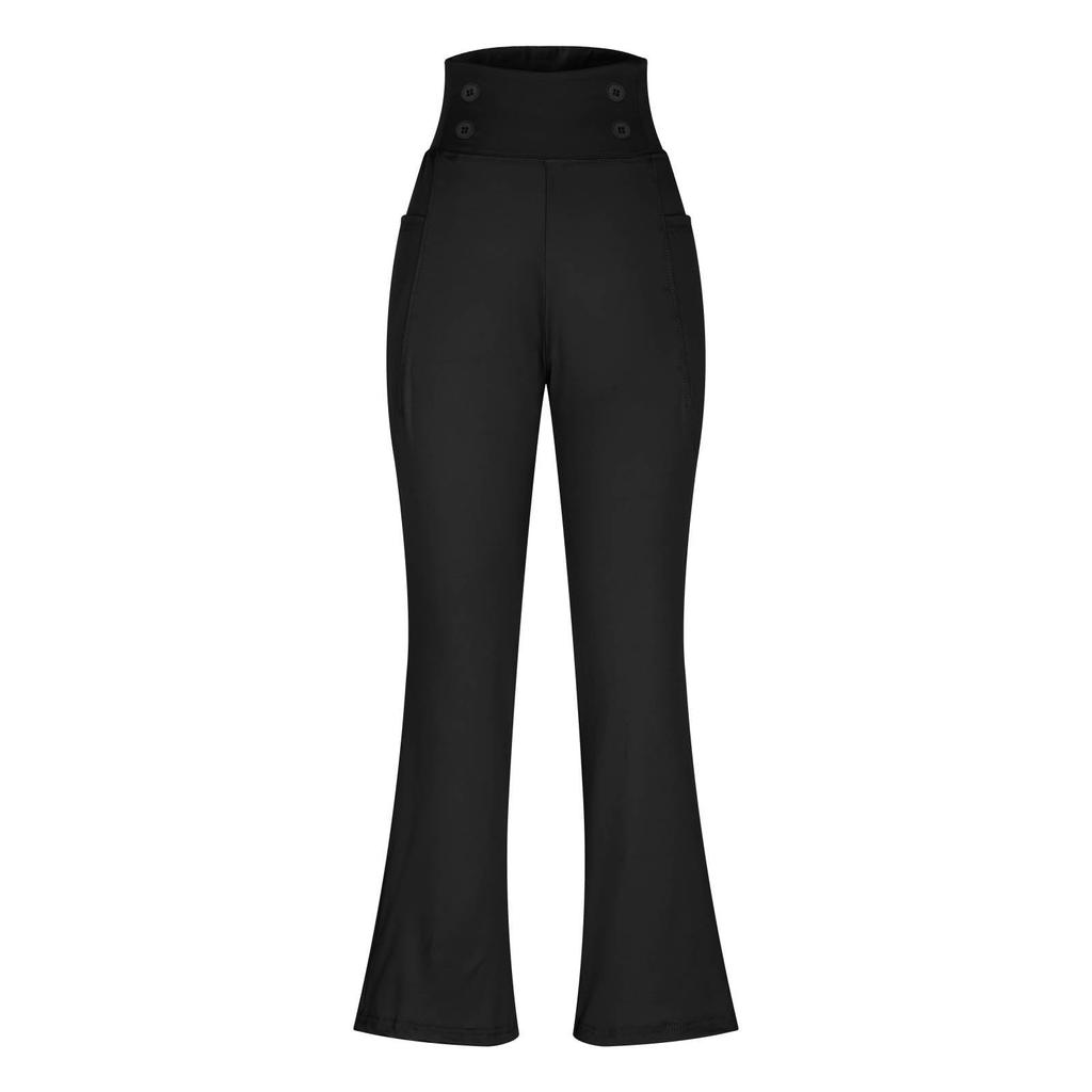 Women's Fashionable Solid Color Warm Base Yoga High Waist Slimming And Slimming Casual Pants